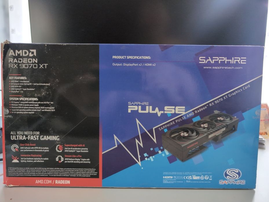 Placa video Sapphire RX 9070XT Pulse 16GB