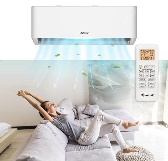 НОВО!!! Инверторен климатик DIPLOMAT DAC-120CAN, 12000 BTU, Бял, A++