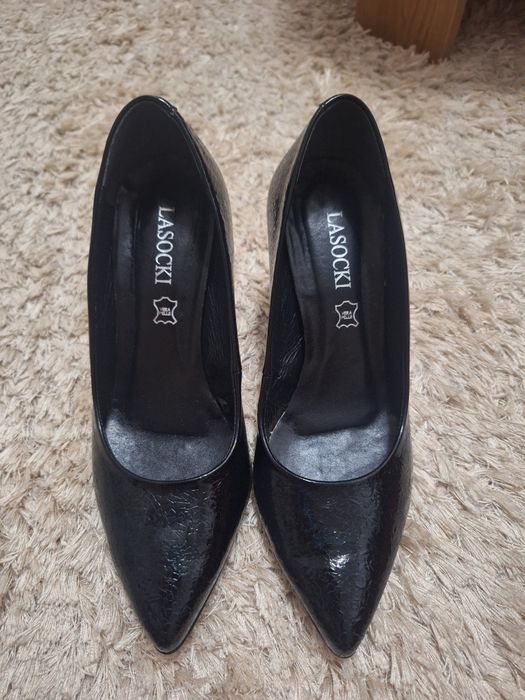 Pantofi stiletto piele lacuita