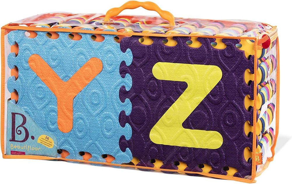 Пъзел за под, килимче за под с букви, 26 части, подходящо и за бебета