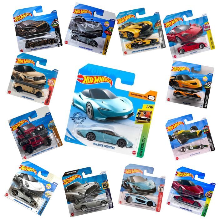 Hot Wheels McLaren F1 P1 W1,Speedtail, Defender, Bentley, Lotus, Aston