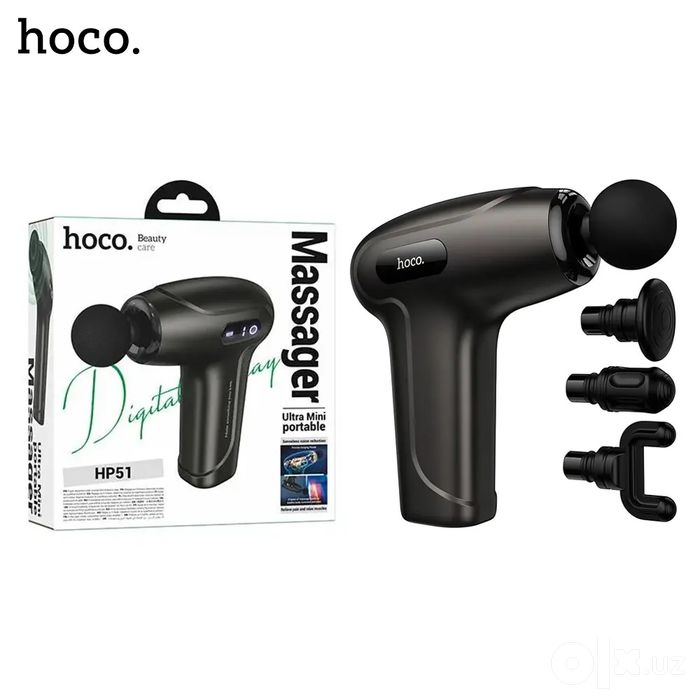 Перкуссионный массажер HOCO HP51 | 6 скоростей | USB-C | До 5 часов