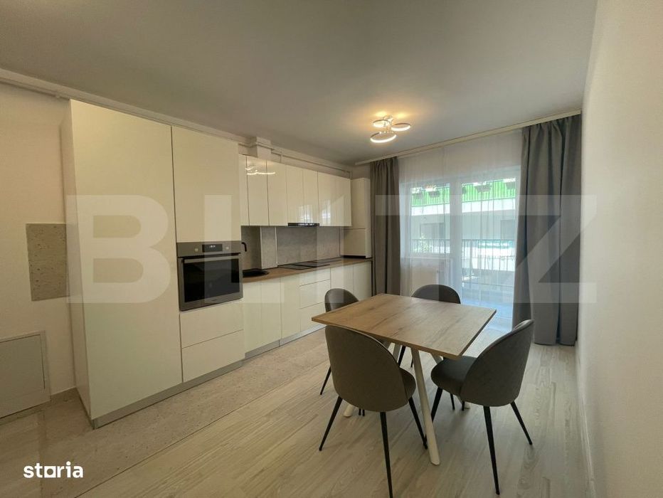 Apartament nou, 2 camere, 55 mp, balcon generos, parcare, zona Terra