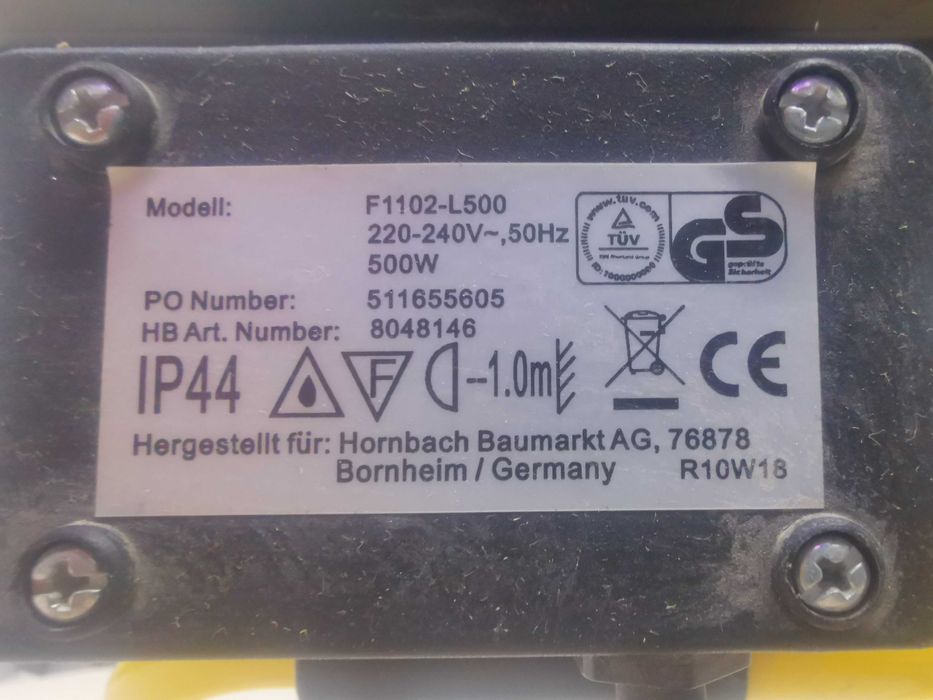 vand LAMPA HALOGEN 500W Germany