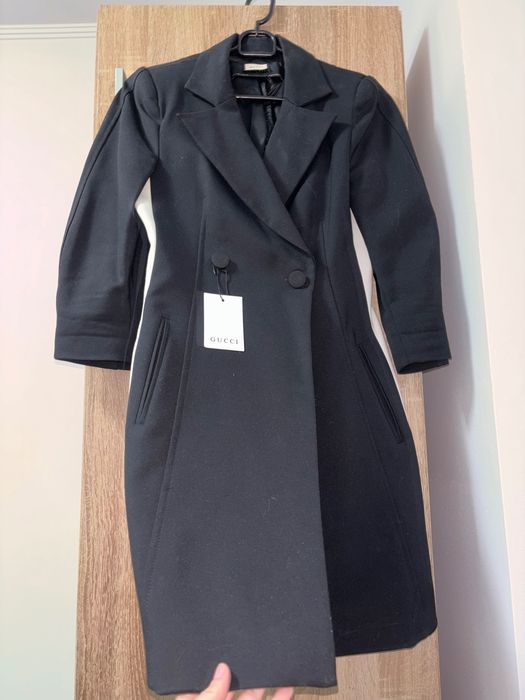 Sacou Gucci negru clasic nou cu bandă albă laterala