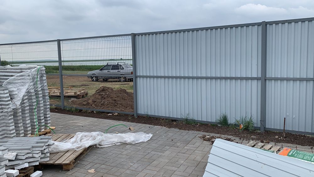 Забор, ограждения участка, забор из профнастила, ворота, калитка,