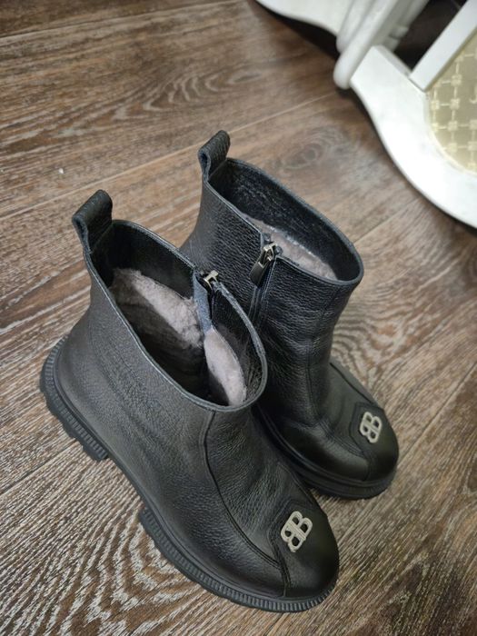 Кожаная зимняя обувь 38р