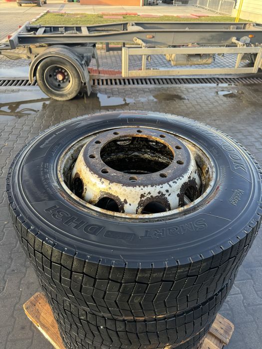 Set 4 anvelope cu jante Hankook 315/60/22.5 dot 2021