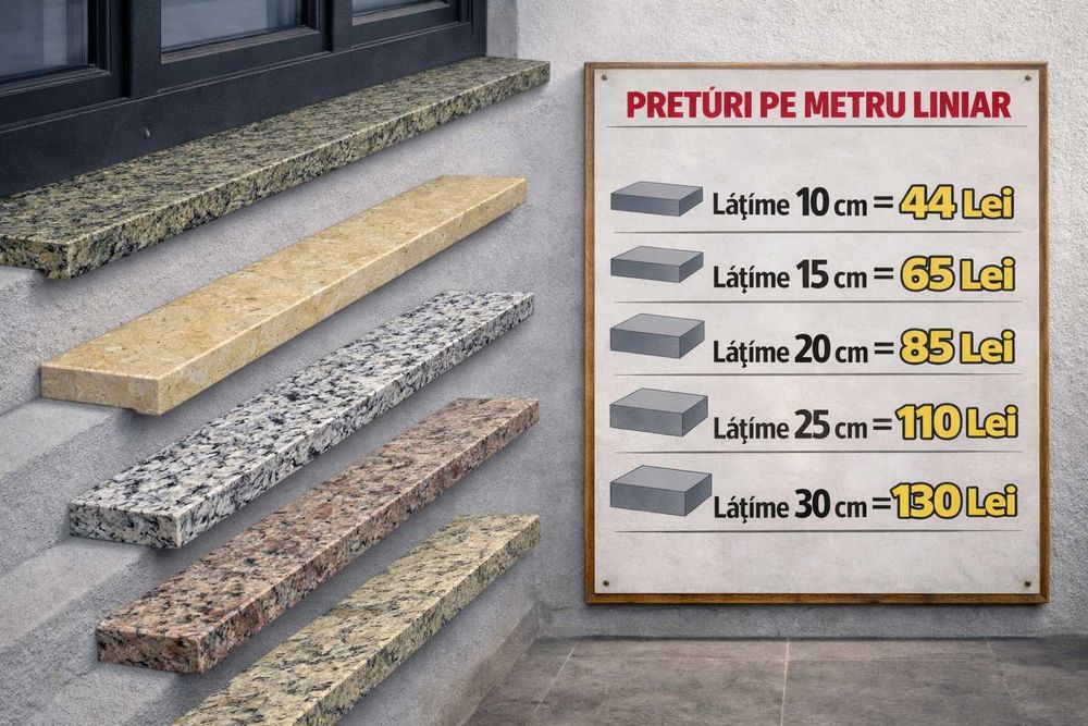 Glafuri si Trepte din Marmura si Granit