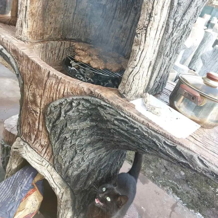 Барбекю от щампован бетон