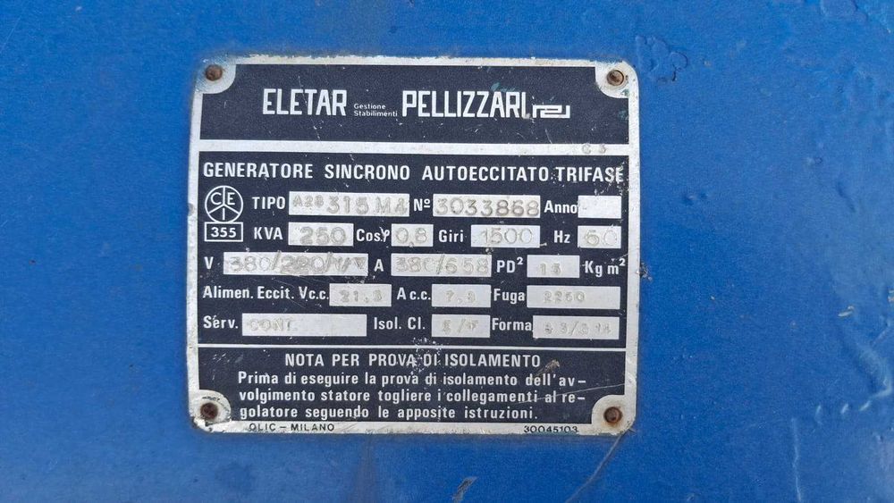 Pellizzari – industrial / SH / Grup electrogen diesel 250 kVA