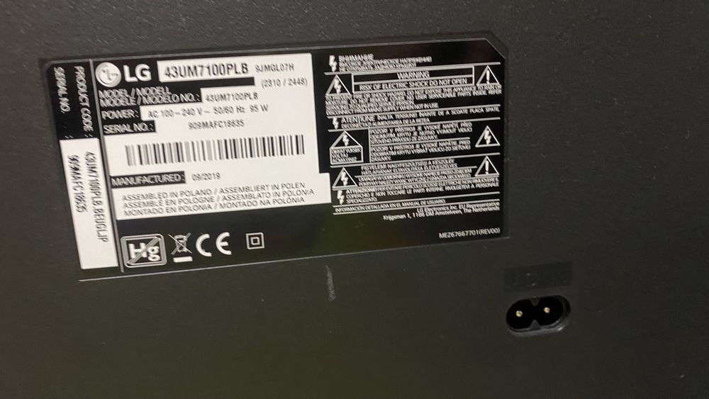 Televizor LG Smart 43 inch defect