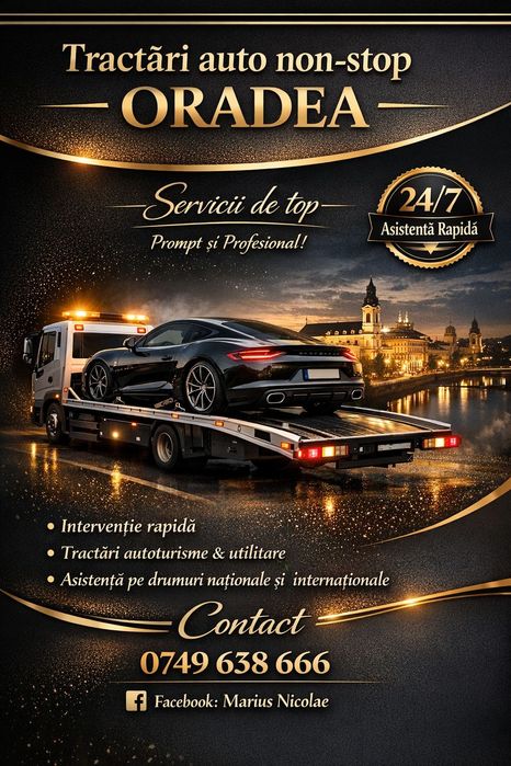 Tractari auto non stop cu platforma , slep , autoplatforma