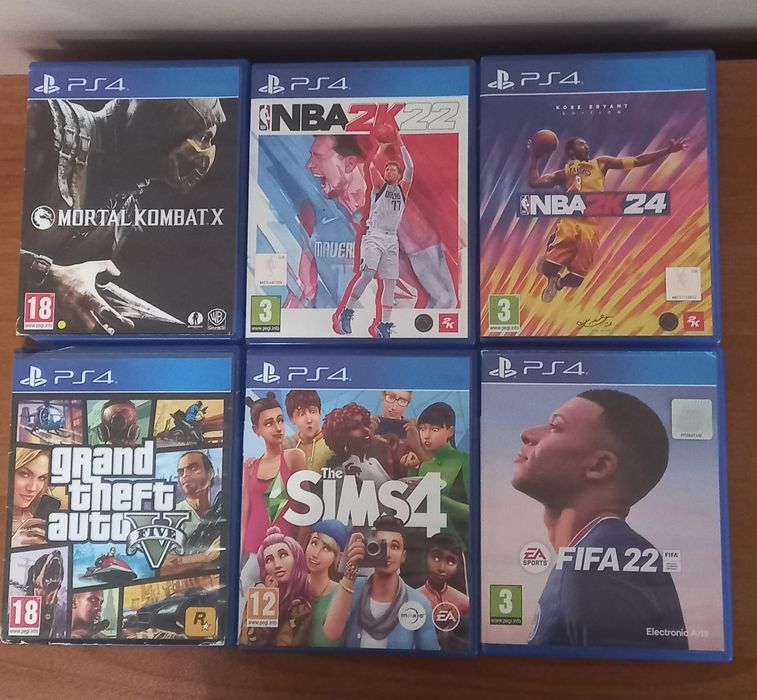 Ps4 slim 500GB + 2 Джойстика + 6 игри