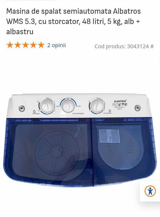 Vind mașină de spălat Albatros nouă