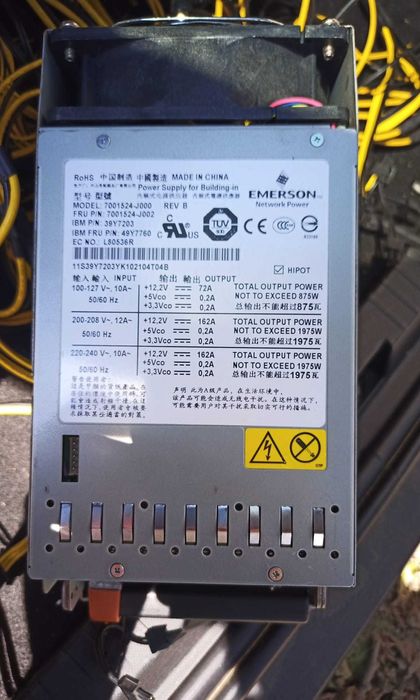 Sursă server Emerson 1975W IBM 39Y7203 12V 162A – ideală minerit / laborator