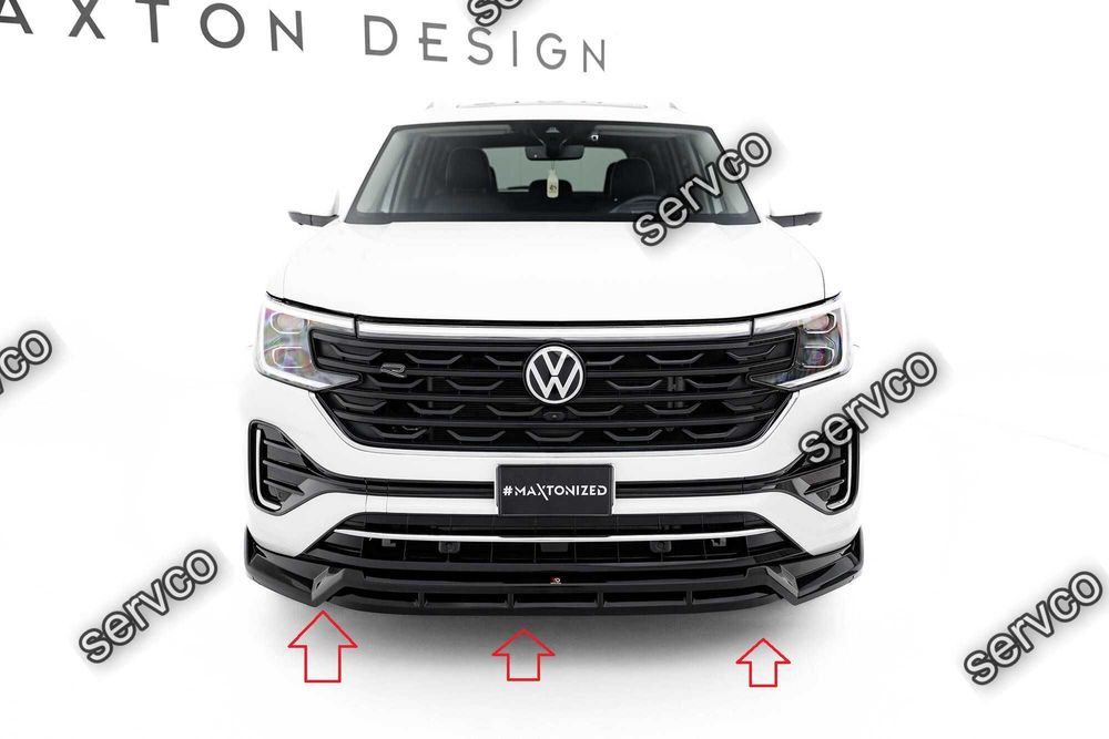 Pachet Set Splitter Exterior Lip Prelungiri Body kit tuning Volkswagen Atlas R-Line Mk1 Facelift 2 2023- v2 - Maxton Design