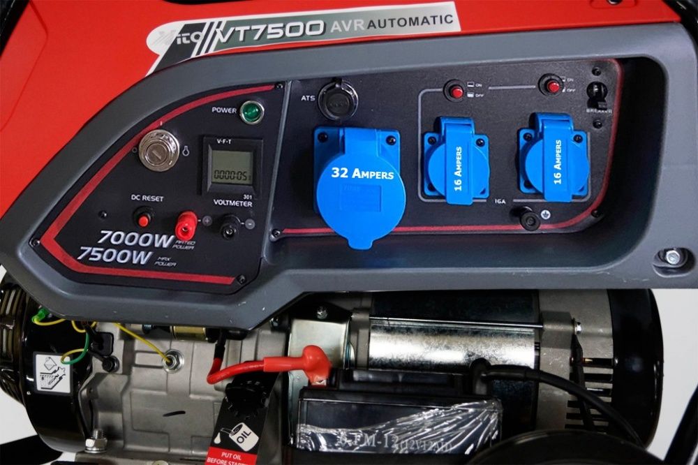 7,5 KW Бензинови МОНОФАЗНИ Генератори с пълна Автоматика