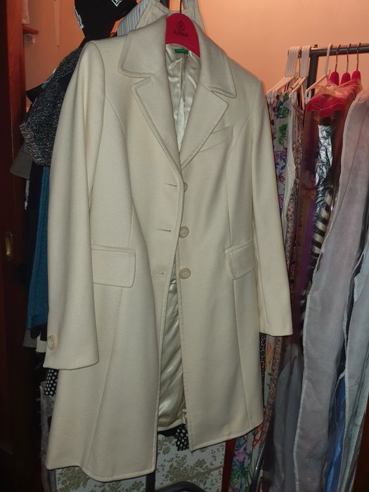 Пальто Белое Шикарное