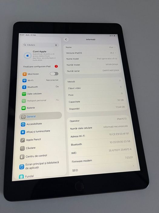 Ipad 8+sim 32gb(2020)