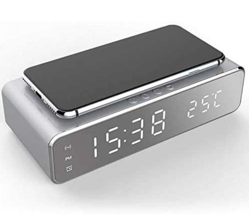 Цифров будилник Maxxter с функция за индукционно зареждане
