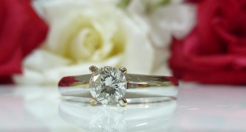 Inel 14k diamant natural 0.56ct