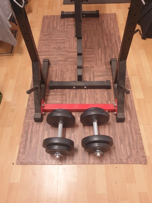 Bancă piept , greutăți, gantere ( set complet antrenament )
