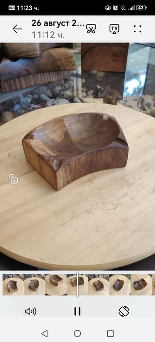 Ръчно изработени пепелници от орех