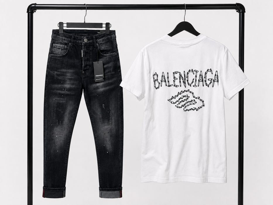 Мъжки Дънки + Тениска Dsquared2