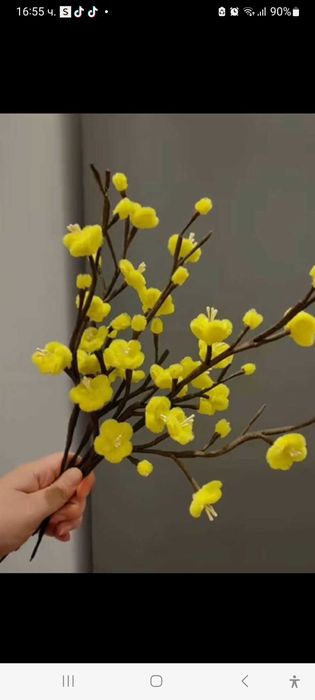 Ръчно плетени цветя