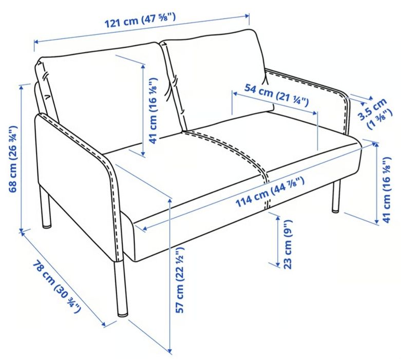 Canapea 2 locuri Ikea noua