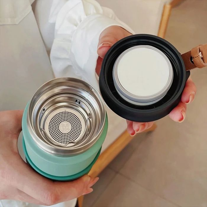 Термос Fanson 450мл из кожанной веревки