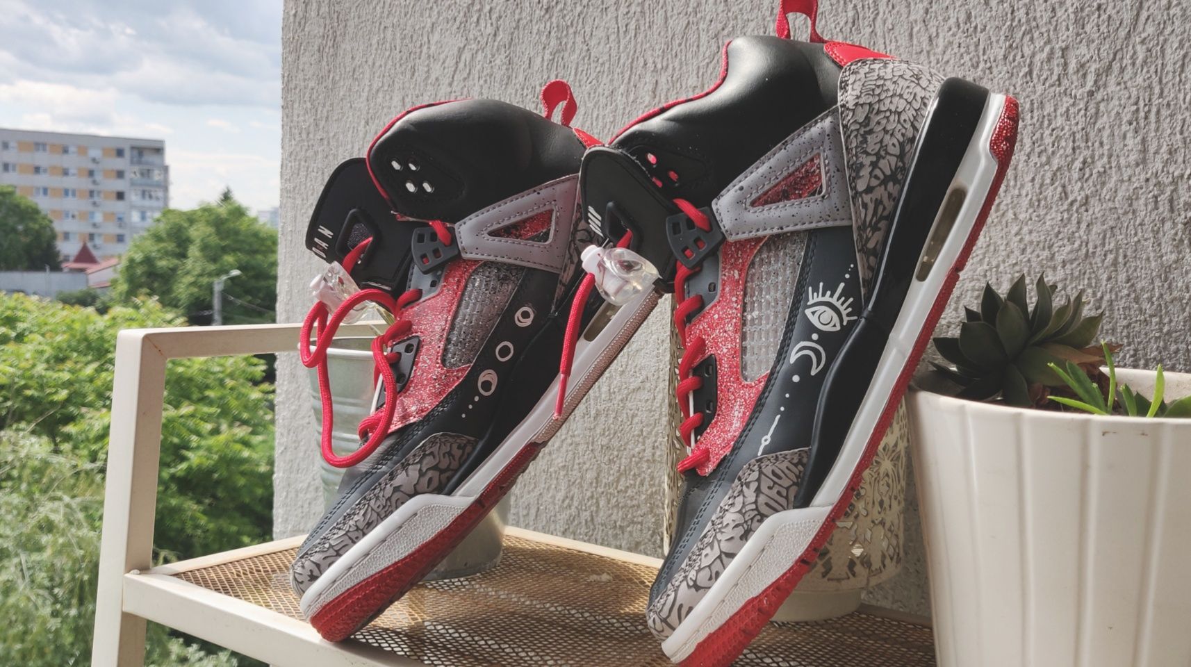 Custom Air Jordan Spizike OG White Cement Bucuresti Sectorul 3 OLX.ro