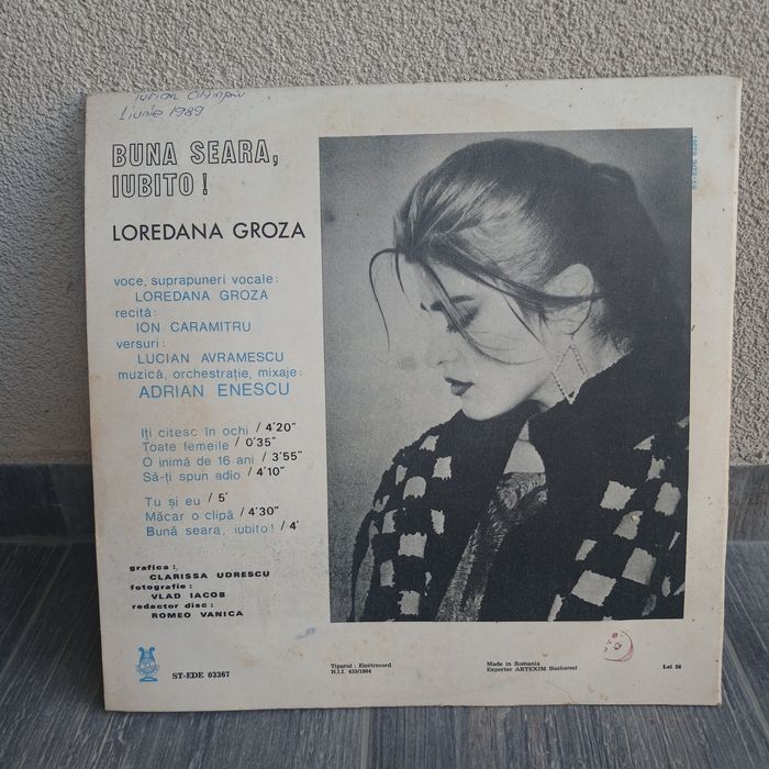 Disc de vinil Loredana Groza – Bună seara, iubito!