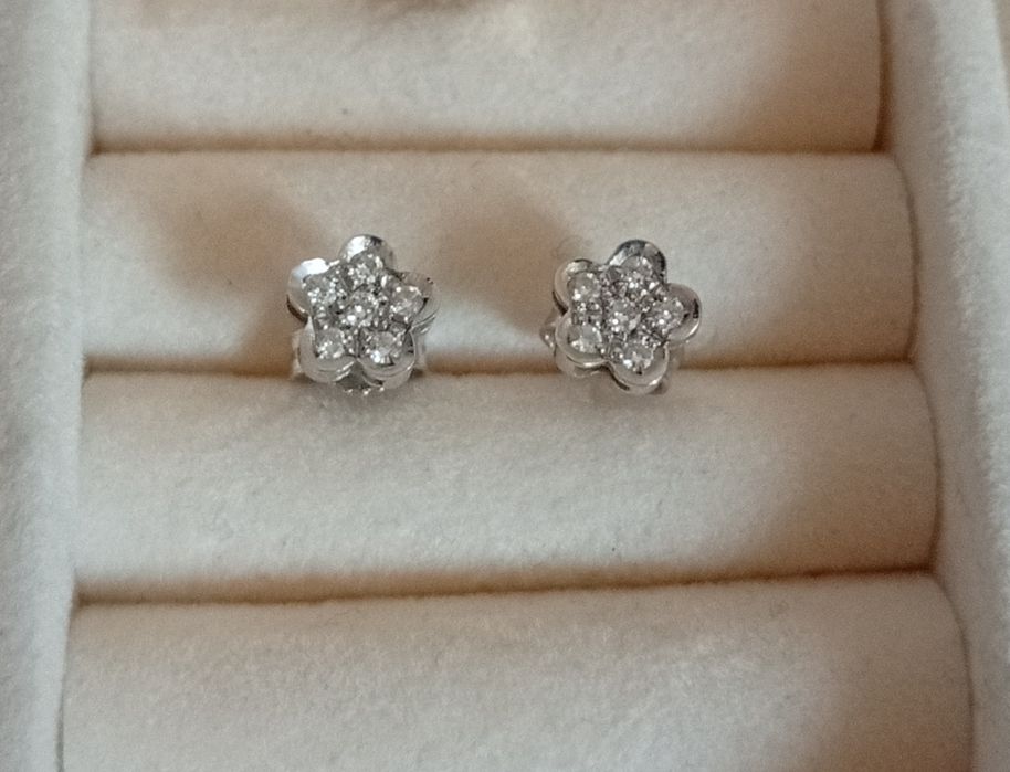 Cercei din aur 18Kt cu diamante