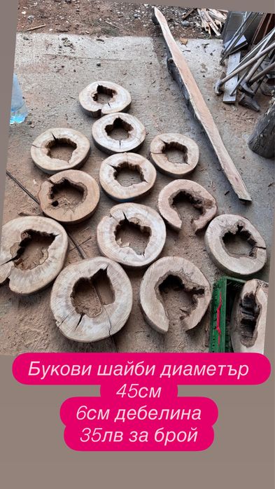 Дървени шайби за декорация лампи и др.