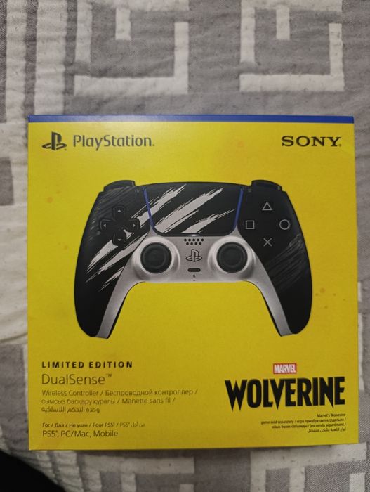 PS5 DualSense Controller Marvel's Wolverine Battle Yellow