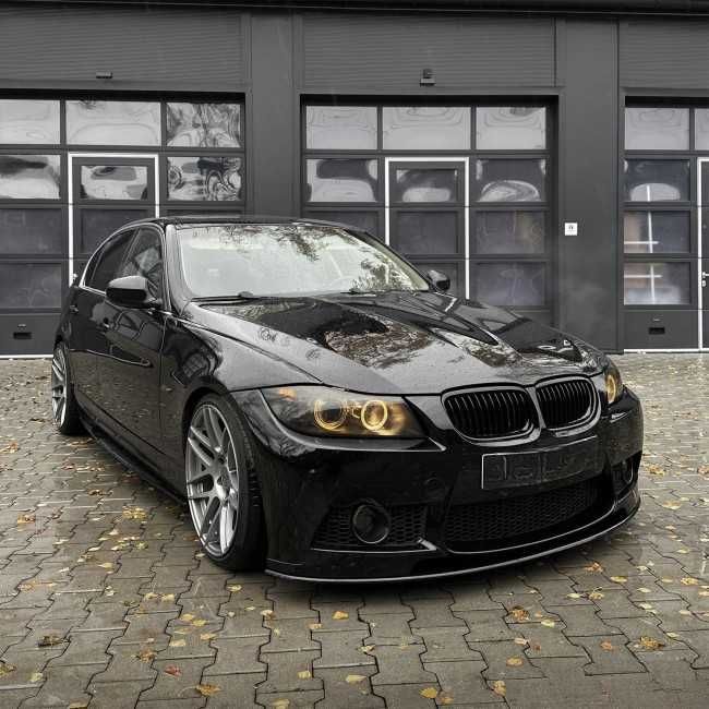 Prelungire Lip Bara Fata M3, Extensie bara M3 Style pentru BMW E90 E91, Negru Lucios