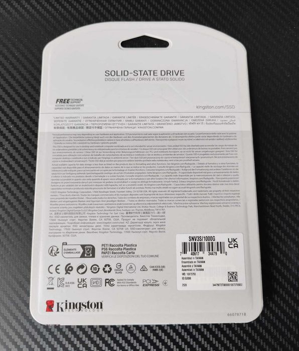 SSD NVME 6000MBs Kingston NV3 1TB / 2Tb Gen 4 Performant Nou