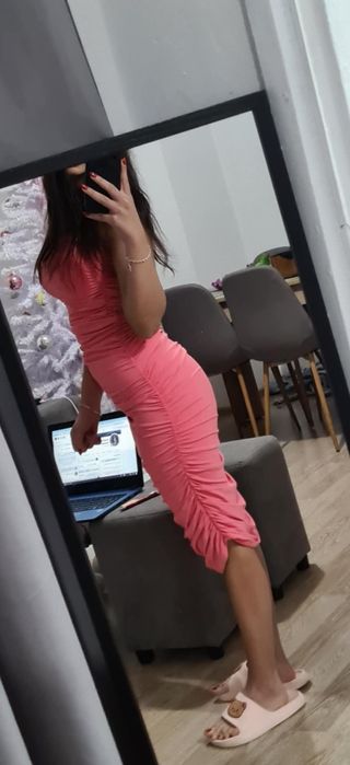 Рокля Зара в розово