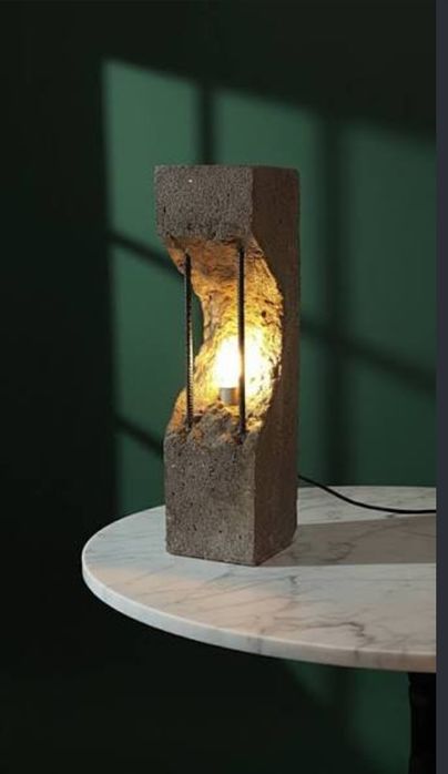 Lampa veioza lampadar ciment beton personalizabil