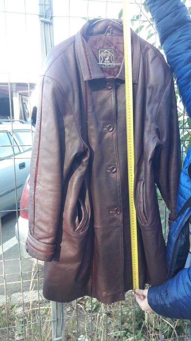 Haina lunga dama din piele