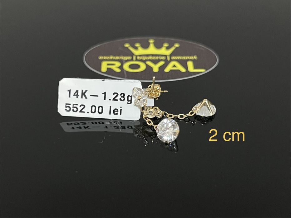 Bijuteria Royal CB : Cercei dama aur 14k 1,23 grame