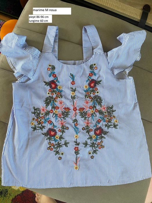 Tricou maieu bluza de vara femei marime S sau M muselina bumbac C&A