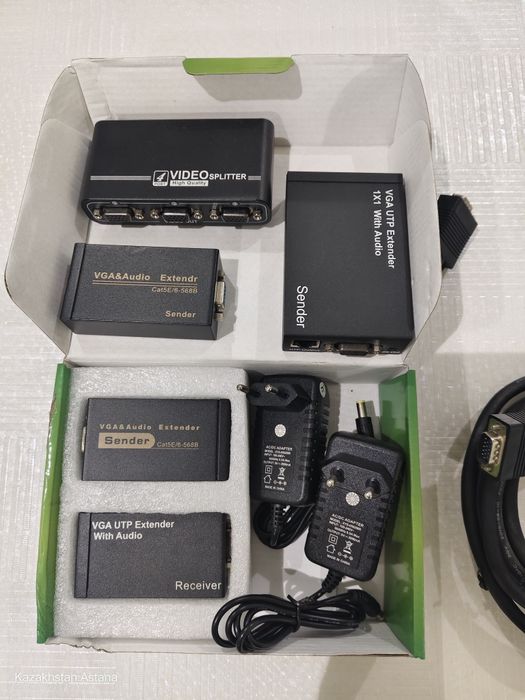 VGA сплиттер, делитель видео сигнала для камер видеонаблюдения и т.д