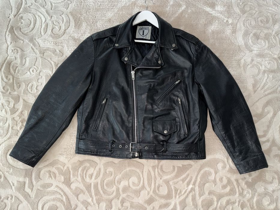 Geacă Moto Piele Highway 1 – Model Clasic Biker / Rock – Mărimea 58