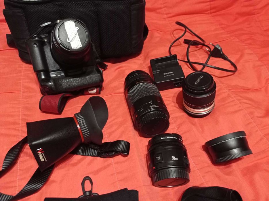Canon 550d + обективи и аксесоари