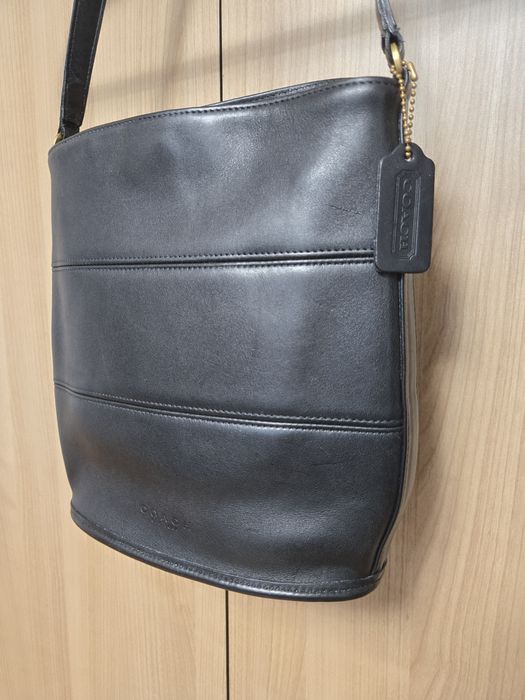 Geantă Coach Tribeca Bucket / Tribeca Hobo – piele naturală, vintage USA, minimalistă