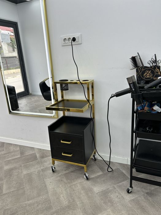 Ucenic/Asistent cosmetic pentru salon, suport pentru echipamente cosmetice, dulap universal, cărucior, masă cu roți.