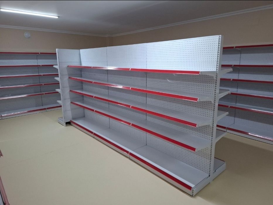 Нови стелажи за магазин Търговско оборудване Супермаркет